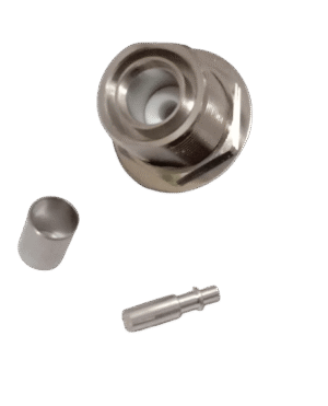 DIN Female Bulkhead Connector for LMR400 Cable Crimp