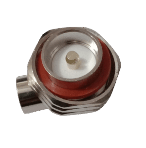 DIN Male Right Angle Connector for 1/2 inch LDF Cable Solder