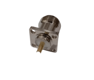 N Female 4-Hole Connector for 19mm Cable Solder