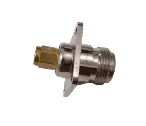 N-Type Female to SMA Male Bulkhead Adapter, 6 GHz