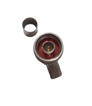 N Male Right Angle Connector for LMR400 Cable Crimp