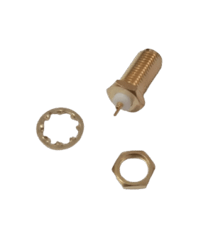 SMA Female Bulkhead Long Thread Solder Connector