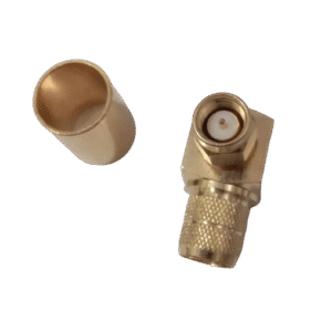 SMA Male Right Angle Connector for LMR400 Cable Crimp