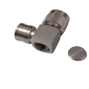 N Male Right Angle Connector for 1/2 inch LDF Cable Solder