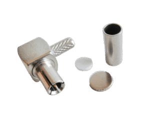 TS9 Male Right Angle Connector, RG 316 Crimp